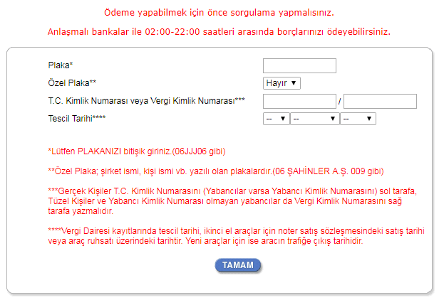 motorlu taşıtlar vergisi ödeme 2. aşama